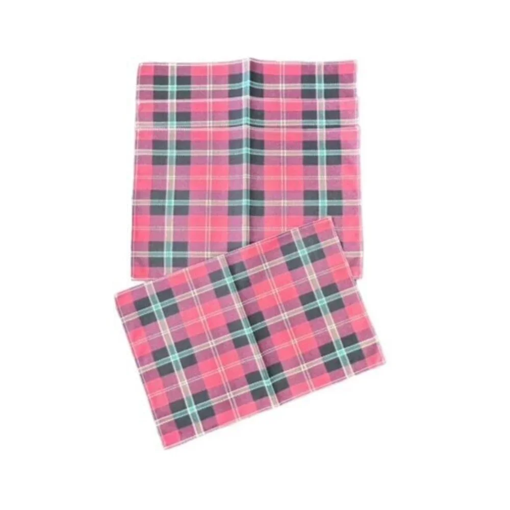 Christmas Plaid Table Placemats Set Of 4‎ Red Black Green Scottish Winter NEW